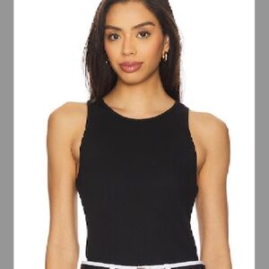 NWT Malene Birger BLACK Ribbed Organic Cotton Tank (MED)